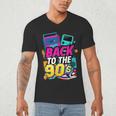 Back To The 90s Nostalgia Cassette Game Console Boombox Men's V-Neck T-Shirt