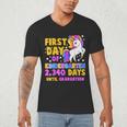 Back To School First Day Of Kindergarten Graduation Unicorn Men's V-Neck T-Shirt