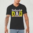 Ballpark Dad Baseball Softball Dad Of Ballers Men's V-Neck T-Shirt Ballpark Dad Baseball Softball Dad Of Ballers Men's V-Neck T-Shirt