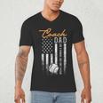 Baseball Coach Dad Like A Normal Dad Only Cooler USA Flag Men's V-Neck T-Shirt