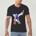 Basketball Dabbing Shirt Senior Graduation Him Her Men's V-Neck T-Shirt