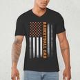 Basketball Dad USA US Flag Basketball Men Men's V-Neck T-Shirt Basketball Dad USA US Flag Basketball Men Men's V-Neck T-Shirt