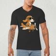 Beagle Flying a Plane Pilot Airplane Dog Mom Dad Men's V-Neck T-Shirt