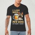 I Like Beer My Dog And Maybe 2 People Introvert Pun Men's V-Neck T-Shirt I Like Beer My Dog And Maybe 2 People Introvert Pun Men's V-Neck T-Shirt