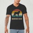 Berner Dad For Men Bernese Mountain Dog Vintage Dad Men's V-Neck T-Shirt Berner Dad For Men Bernese Mountain Dog Vintage Dad Men's V-Neck T-Shirt