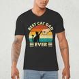 Best Cat Dad Ever Cat Lover Kitten Owner Kitty Men's V-Neck T-Shirt