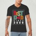 Best Dad Since 2009 Fathers Day Retro Vintage Men's V-Neck T-Shirt