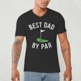 Best Dad By Par Golf Shirt Father's Day Daddy Men's V-Neck T-Shirt