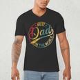 Best Dad In The World Father's Day Vintage Dad Men's V-Neck T-Shirt