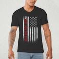 Best Dog Dad Ever American Flag For Best Father Men's V-Neck T-Shirt