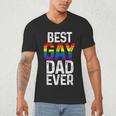Best Gay Dad Ever LGBTQ Men's V-Neck T-Shirt