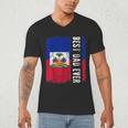 Best Haitian Dad Ever Haiti Daddy Father's Day Men's V-Neck T-Shirt