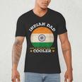 Best Indian Dad Ever Father's Day India Flag Pride Men's V-Neck T-Shirt