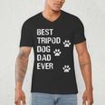 Best Tripod 3 Legged Dog Dad Novelty Dog Dad TShirt Men's V-Neck T-Shirt
