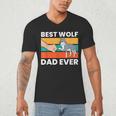 Best Wolf Dad Ever Men's V-Neck T-Shirt