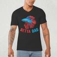Betta Dad Betta Fish Lover Betta Fish Dad Betta Fish Boy Men's V-Neck T-Shirt
