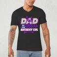 Birthday Girl Dad Of The Birthday Girl Spider Birthday Party Men's V-Neck T-Shirt Birthday Girl Dad Of The Birthday Girl Spider Birthday Party Men's V-Neck T-Shirt