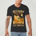 Book Lover Moth Mothman Book Club Reading Into Shadows Men's V-Neck T-Shirt