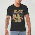 Book And Pajama This Is My Reading Pajama Bedtime Reading Men's V-Neck T-Shirt