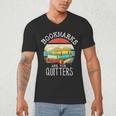 Bookmarks Are For Quitters Book Lovers Book Nerd Men's V-Neck T-Shirt Bookmarks Are For Quitters Book Lovers Book Nerd Men's V-Neck T-Shirt
