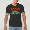 Books Helping Introverts I Introvert Men's V-Neck T-Shirt Books Helping Introverts I Introvert Men's V-Neck T-Shirt