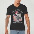 I Like My Books Spicy And My Coffee ICY Skeleton Women Men's V-Neck T-Shirt I Like My Books Spicy And My Coffee ICY Skeleton Women Men's V-Neck T-Shirt