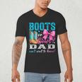 Boots Or Bows Dad Loves You Gender Reveal Party Men's V-Neck T-Shirt