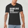 Bowling Dad Like A Regular Dad But Bigger Balls Bowling Dad Men's V-Neck T-Shirt