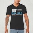 Boy Dad Proud Dad Of Boy Father Of Boy Shirt For Dad US Flag Men's V-Neck T-Shirt