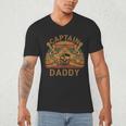 Captain Daddy Pirate Jolly Roger Flag Dad Halloween Men's V-Neck T-Shirt