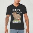Capy Last Day Of School Capybara Graduation Quote Men's V-Neck T-Shirt