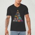 Cassette Tape Christmas Tree Graphic 80s 90s Retro Nostalgia Men's V-Neck T-Shirt