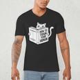 Cat Book Humor How To Train Your Human Men's V-Neck T-Shirt Cat Book Humor How To Train Your Human Men's V-Neck T-Shirt