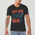 Cat Dad Club Life Is Better With Cats Cat Dad Retro Men's V-Neck T-Shirt