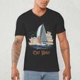 Cat Dad Vintage Catamaran Sailing Men's V-Neck T-Shirt