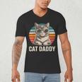Cat Daddy Shirt Men Cat Lover Dad Fathers Day Men's V-Neck T-Shirt
