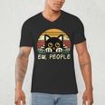 Cat Eww People Introvert Meme Women Men Kids Men's V-Neck T-Shirt