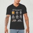 Cat Geometry Math Cat For Cat Dad Cat Mom Kids Men's V-Neck T-Shirt