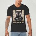 Catnip Made Me Do It Mugshot For Cat Lover Cat Mom Cat Dad Men's V-Neck T-Shirt