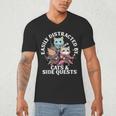 Cats Side Quest Distracted Tabletop Men Women Kids Dad Men's V-Neck T-Shirt