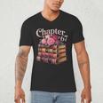 Chapter 67 Floral Book Stack Men's V-Neck T-Shirt