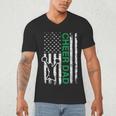 Cheer Dad Flag Green Cheerleading Men's V-Neck T-Shirt