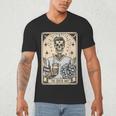 Cheer Dad Tarot Card Skeleton Cheerleading Fathers Day Men's V-Neck T-Shirt Cheer Dad Tarot Card Skeleton Cheerleading Fathers Day Men's V-Neck T-Shirt
