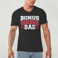 Cheer Stepdad Bonus Cheer Dad Red Men's V-Neck T-Shirt