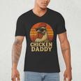 Chicken Daddy Vintage Chicken Dad Farmer Poultry Farmer Men's V-Neck T-Shirt