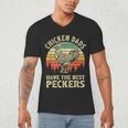 Chicken Dads Have The Best Peckers Vintage Apparel Men's V-Neck T-Shirt Chicken Dads Have The Best Peckers Vintage Apparel Men's V-Neck T-Shirt