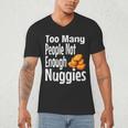 Chicken Nugget Saying Introvert Nuggie Foodie Food Men's V-Neck T-Shirt Chicken Nugget Saying Introvert Nuggie Foodie Food Men's V-Neck T-Shirt