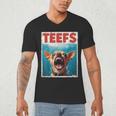 Chihuahua Teefs Top Teeth Chi Jowls Paws Dog Mom Dad Men's V-Neck T-Shirt