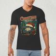 Christmas Movies Chill Retro VHS Holiday Nostalgia Men's V-Neck T-Shirt Christmas Movies Chill Retro VHS Holiday Nostalgia Men's V-Neck T-Shirt