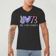Class Of 1973 Tie Dye 50th Class Reunion Senior Graduation Men's V-Neck T-Shirt